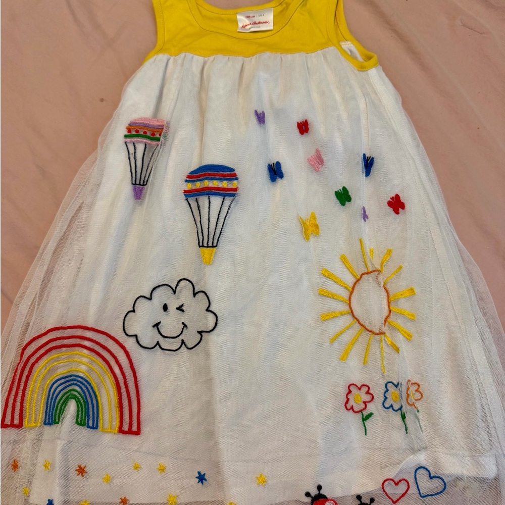 Hanna Andersson Yellow and White Dress